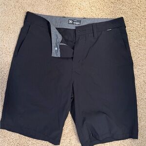 Hurley Men's Black Flat Front Shorts